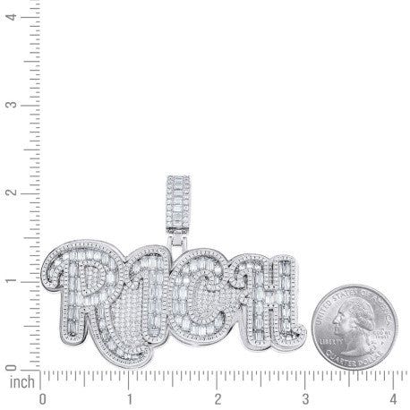 925 Sterling Silver Moissanite Pendant