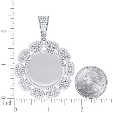 925 Sterling Silver Moissanite Pendant