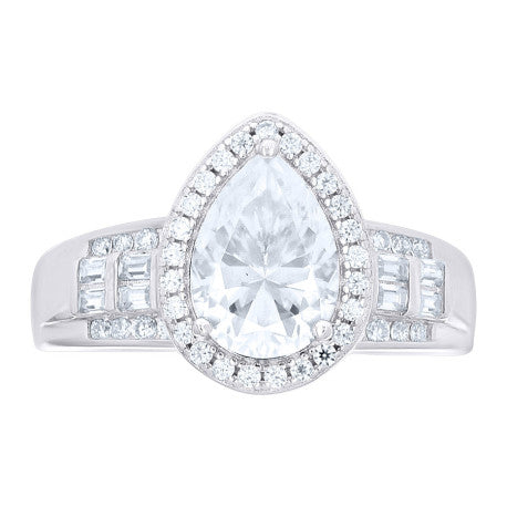 925 Sterling Silver Moissanite Ring