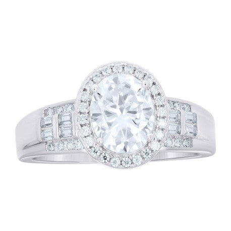 925 Sterling Silver Moissanite Ring