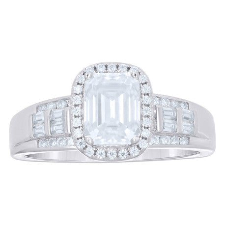 925 Sterling Silver Moissanite Ring