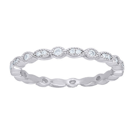 925 Sterling Silver Moissanite Ring S5-S9