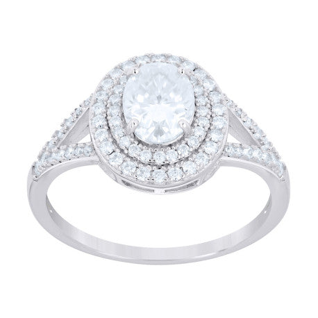 925 Sterling Silver Moissanite Ring S6-S11