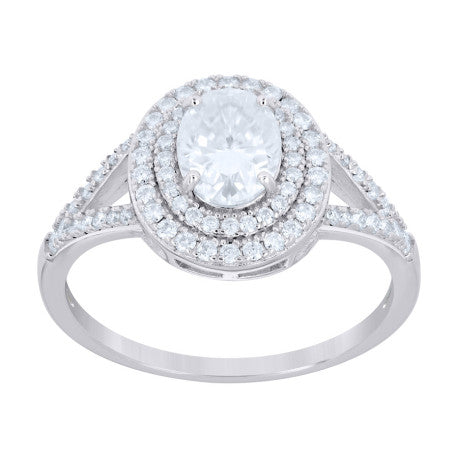 925 Sterling Silver Moissanite Ring S6-S11