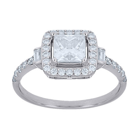 925 Sterling Silver Moissanite Ring
