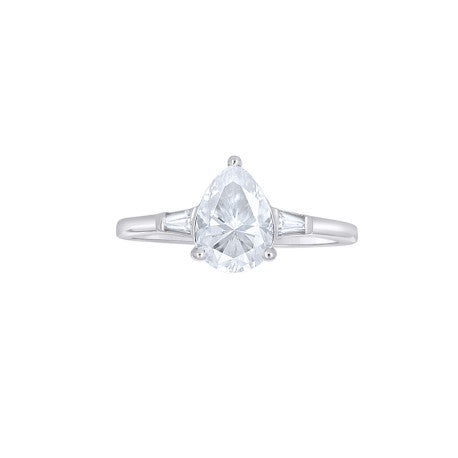 925 Sterling Silver Moissanite Ring