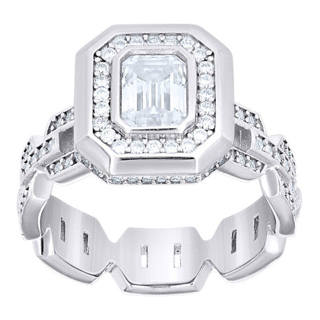 925 Sterling Silver Moissanite Ring