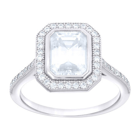 925 Sterling Silver Moissanite Ring