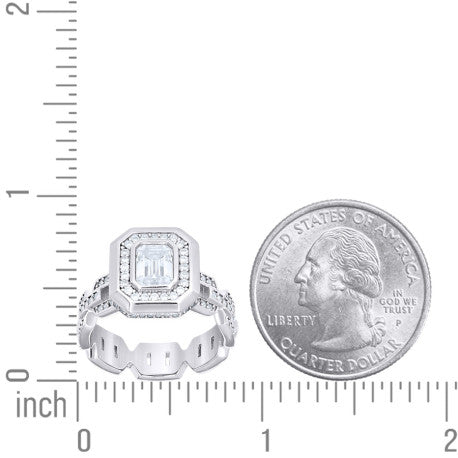 925 Sterling Silver Moissanite Ring
