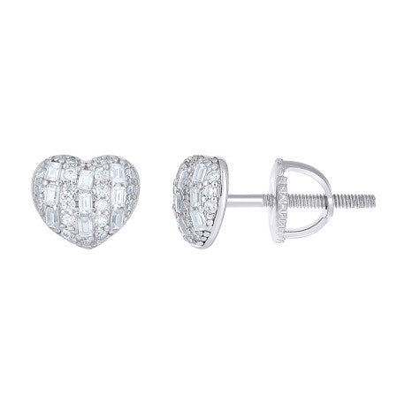 925 Sterling Silver Moissanite Stud Earrings