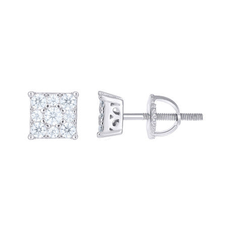 925 Sterling Silver Moissanite Stud Earrings
