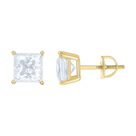 925 Sterling Silver Moissanite Stud Earrings
