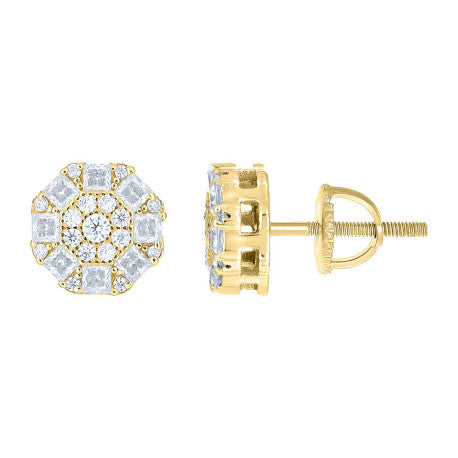 925 Sterling Silver Moissanite Stud Earrings