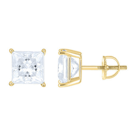 925 Sterling Silver Moissanite Stud Earrings