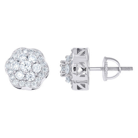 925 Sterling Silver Moissanite Stud Earrings