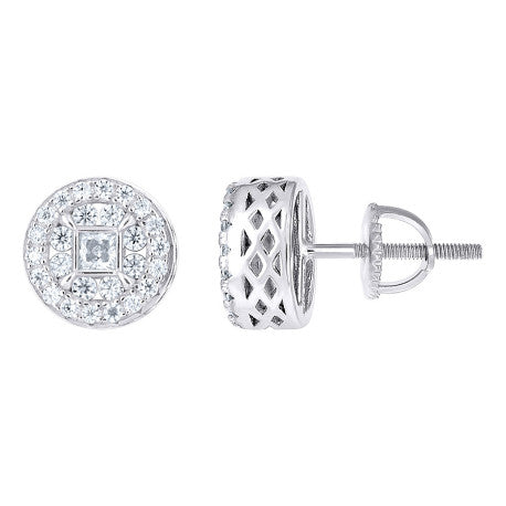 925 Sterling Silver Moissanite Stud Earrings