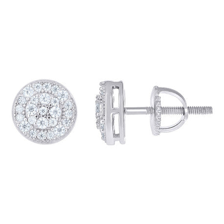 925 Sterling Silver Moissanite Stud Earrings