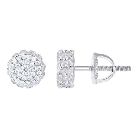 925 Sterling Silver Moissanite Stud Earrings