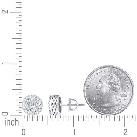925 Sterling Silver Moissanite Stud Earrings