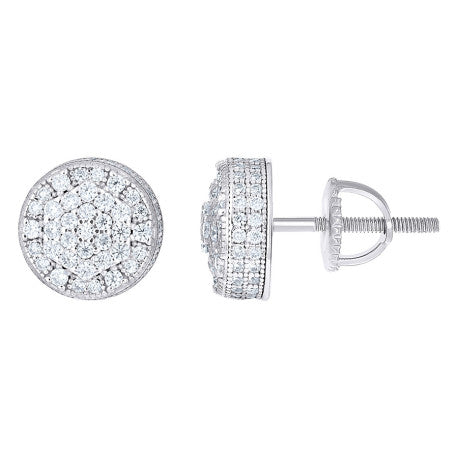 925 Sterling Silver Moissanite Stud Earrings