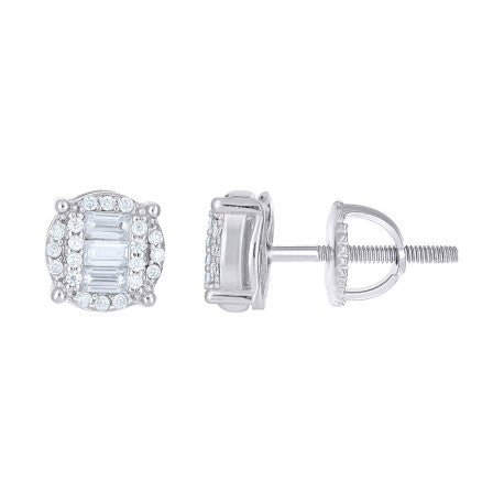 925 Sterling Silver Moissanite Stud Earrings
