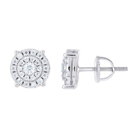925 Sterling Silver Moissanite Stud Earrings
