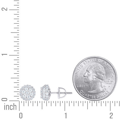 925 Sterling Silver Moissanite Stud Earrings