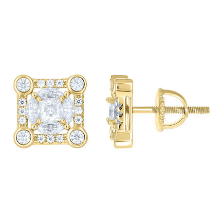 925 Sterling Silver Moissanite Stud Earrings