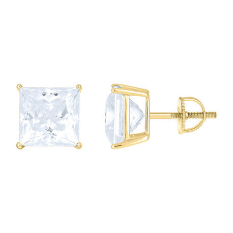 925 Sterling Silver Moissanite Stud Earrings