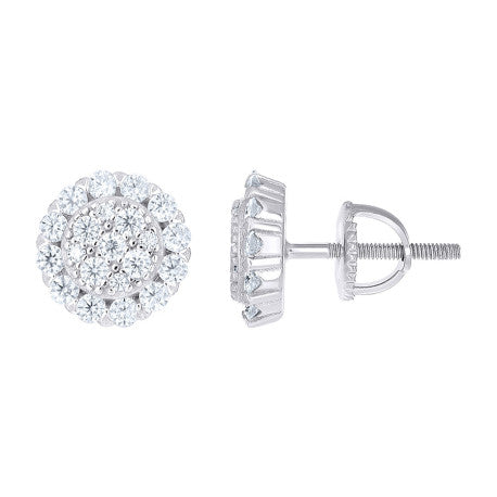 925 Sterling Silver Moissanite Stud Earrings