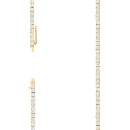 925 Sterling Silver  Moissanite Tennis Chain 3mm