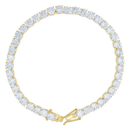 925 Sterling Silver Moissanite Tennis Chain 4mm