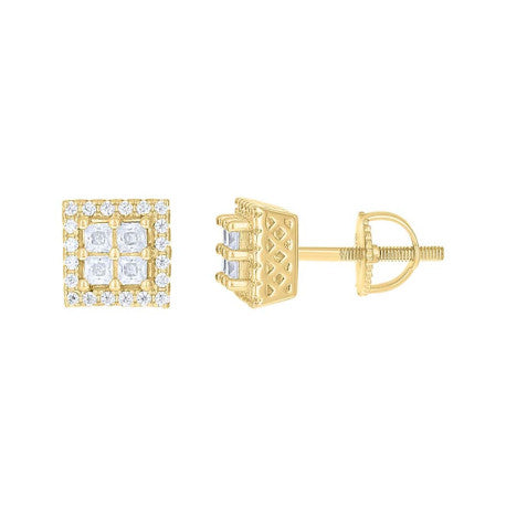 925 Sterling Silver Mossanite Stone Earring Ctw 0.