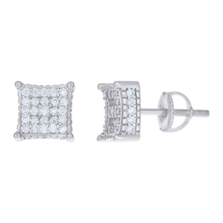 925 Sterling Silver Mossanite Stone Earring Ctw 0.