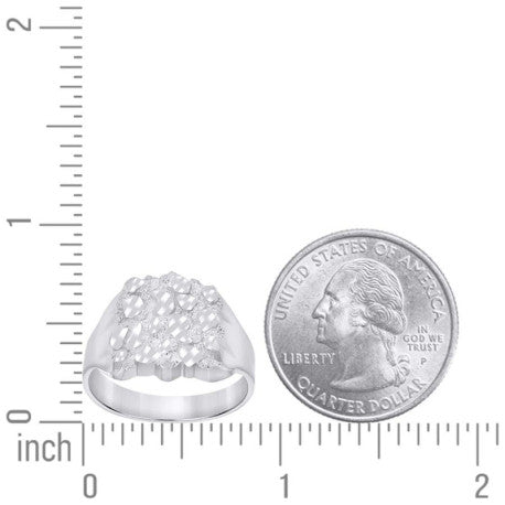 925 Sterling Silver Nugget Ring