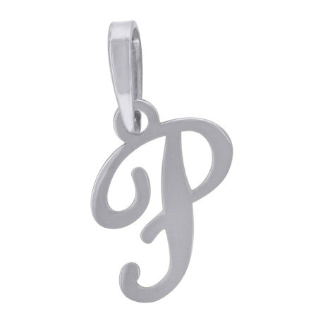 925 Sterling Silver "P" Initial Pendant