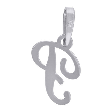 925 Sterling Silver "P" Initial Pendant