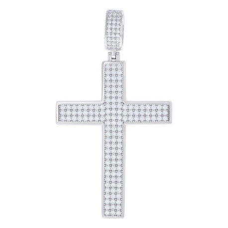 925 Sterling Silver Pendant 1.75" Moissanite 1.81