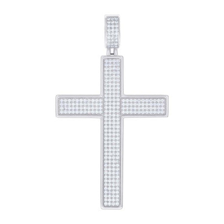925 Sterling Silver Pendant 2" Moissanite 1.70 Ctw