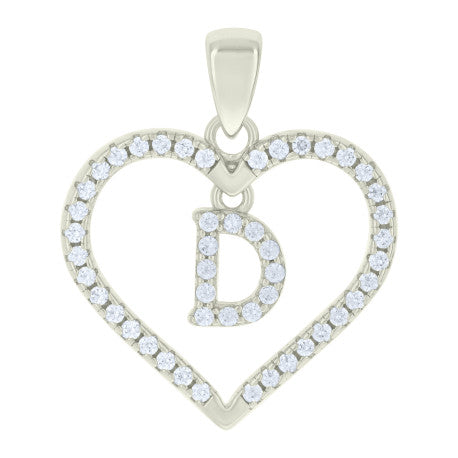 925 Sterling Silver Pendant "D"