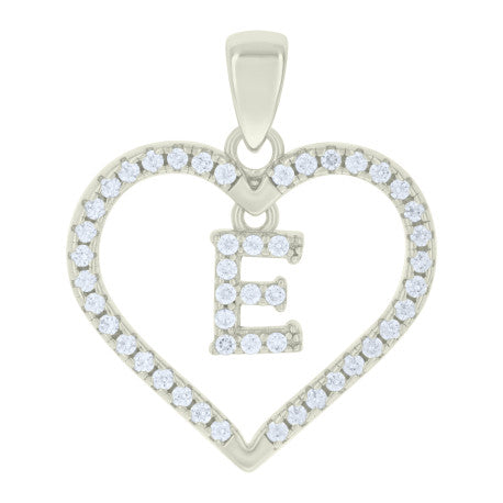 925 Sterling Silver Pendant "E"