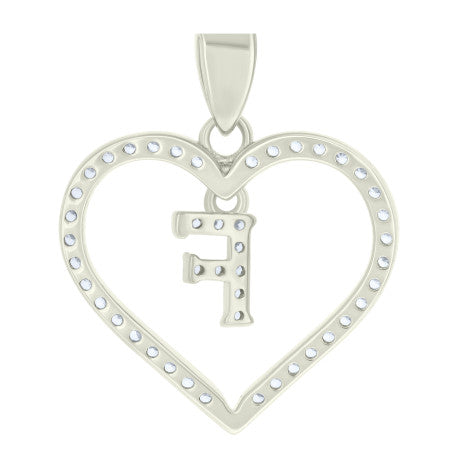 925 Sterling Silver Pendant "F"