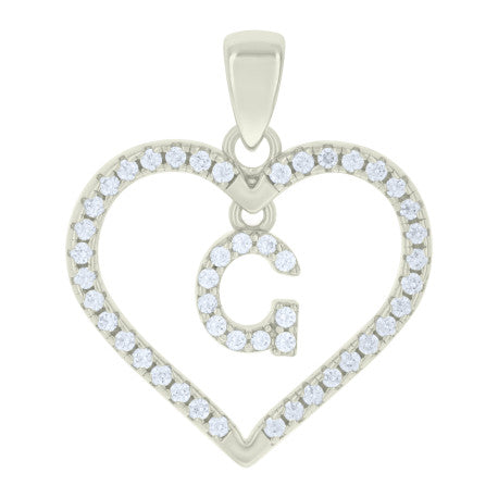 925 Sterling Silver Pendant "G"
