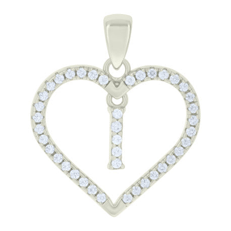 925 Sterling Silver Pendant "I"