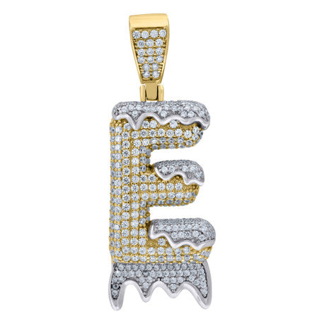 925 Sterling Silver Pendant Initial Letter "E" Pen