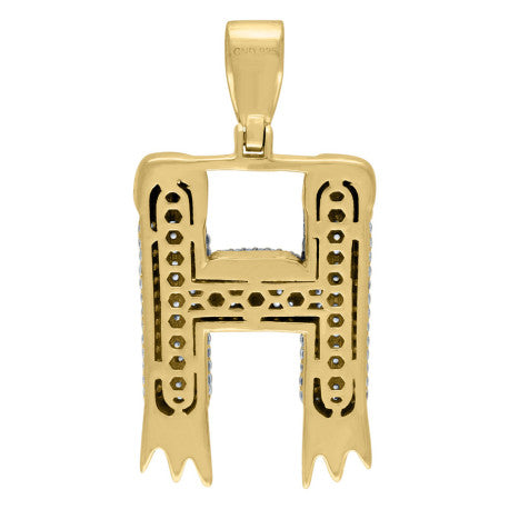 925 Sterling Silver Pendant Initial Letter "H" Pen