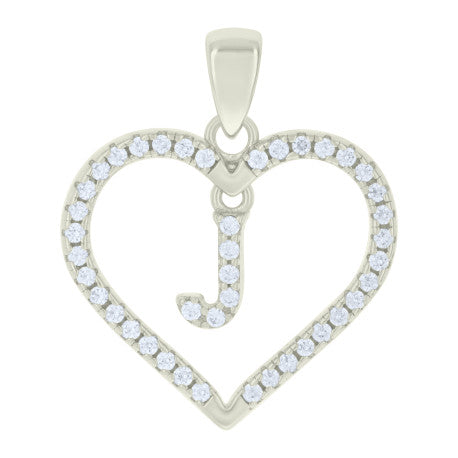 925 Sterling Silver Pendant "J"