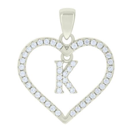 925 Sterling Silver Pendant "K"