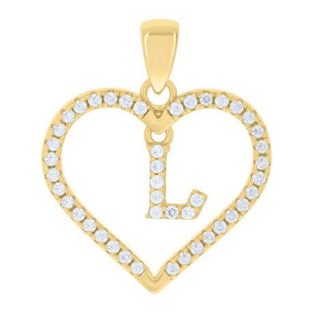 925 Sterling Silver Pendant "L"
