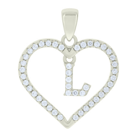 925 Sterling Silver Pendant "L"